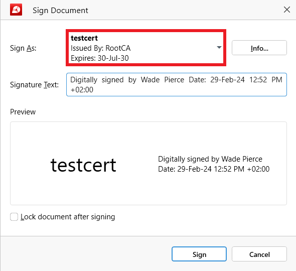 PDF Extra: choosing which digital signature to use